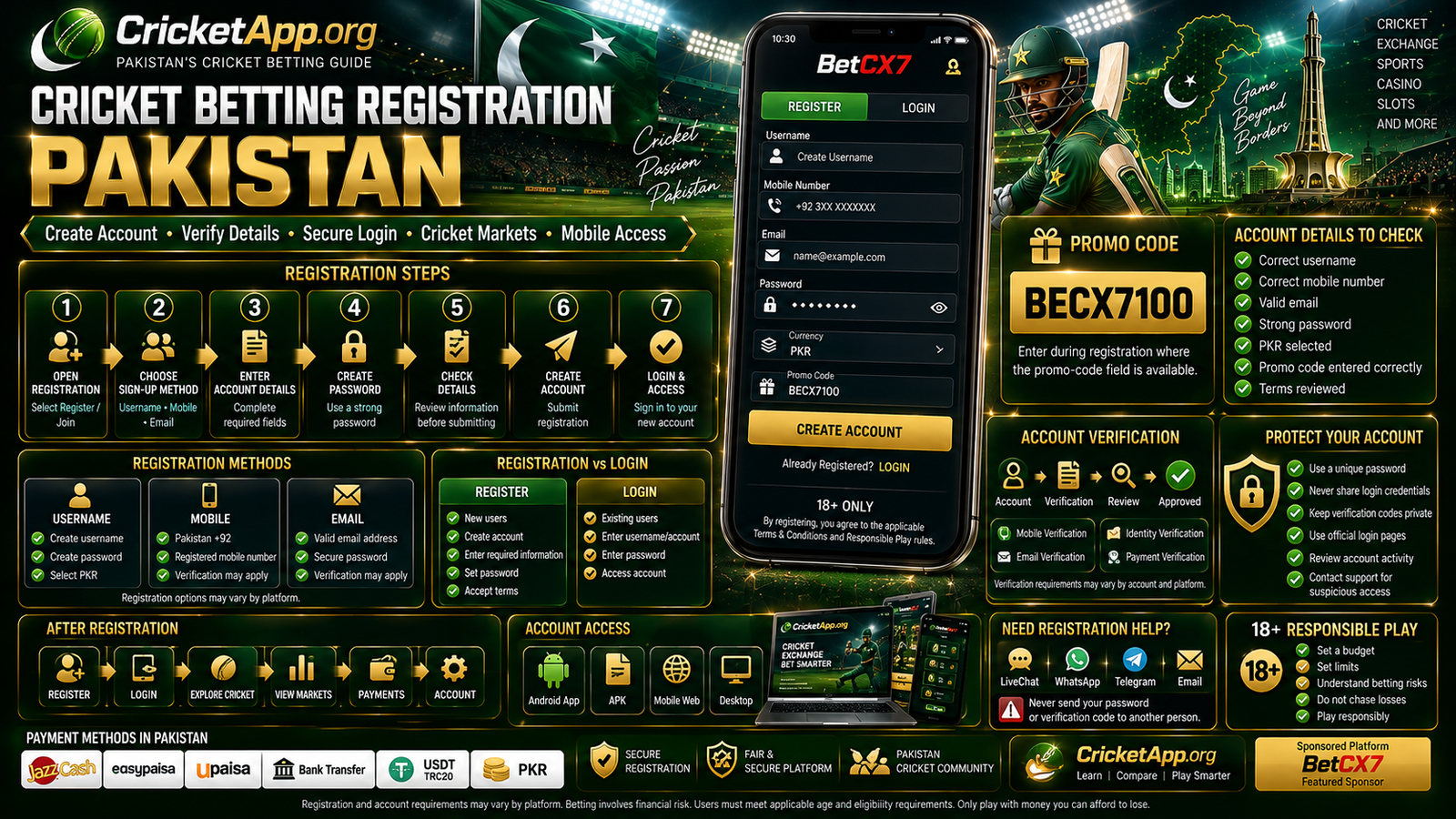 Cricket Betting Registration Pakistan